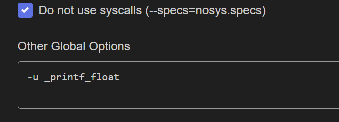 编译选项 –specs=nano.specs ／newlib-nano的影响